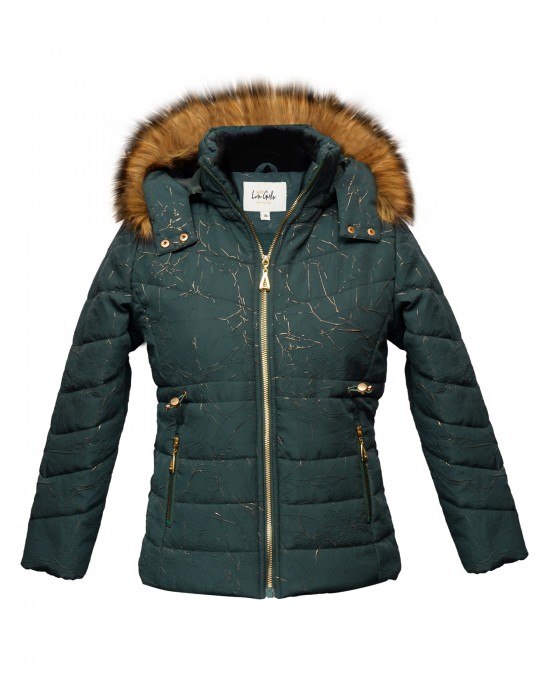 Girls Jacket Quilted Wild Green